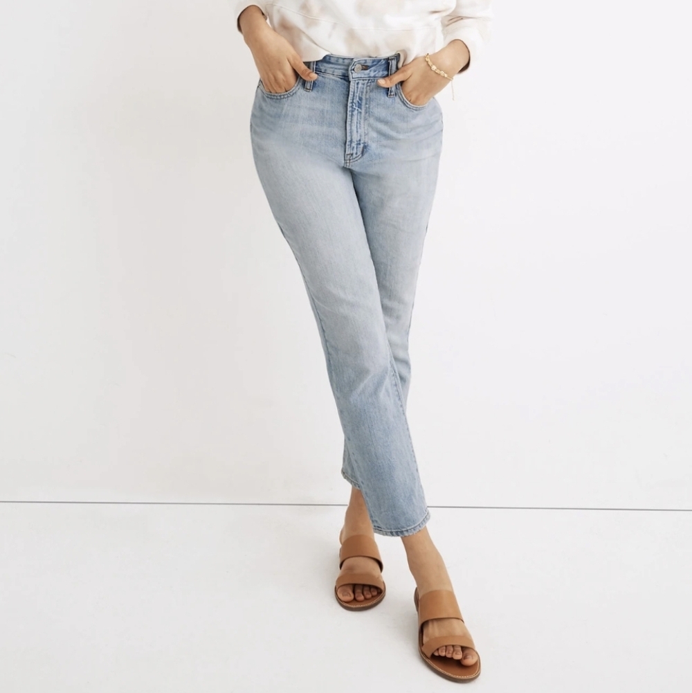 Madewell The Curvy Perfect Vintage Jeans Light Wash High Rise 23